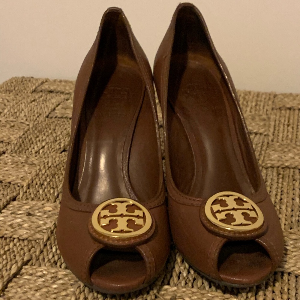 Tory Burch Classic Open Toe Wedge